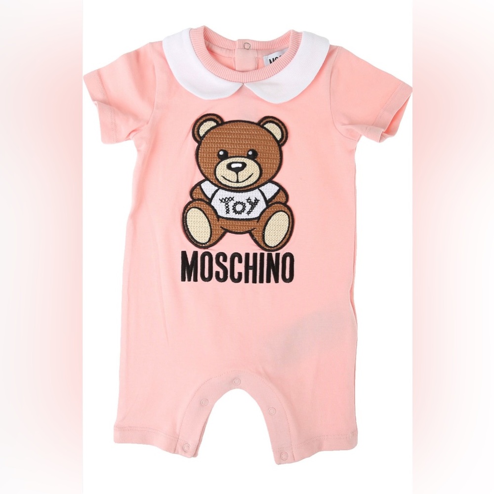 MOSCHINO BABY Moschino Baby long romper with Teddy Bear